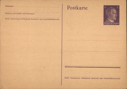 Unused German Nazi-era Postal Card Postcard