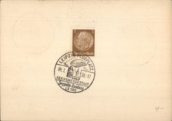 commemorative cancel "Reichsmessestadt Zeppelin-Landung LZ 130" postal district Leipzig Flugplatz (airport) Postcard
