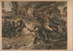 Motorcycles with Soldiers in Attack, KRAD (Chain Driven Vehicles) Postcard