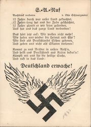 Propaganda, Call to Join the SA, "Germany, Awake!" Postcard