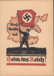 Propagnda, 1938 Austria Plebiscite, "Home to the Empire" Postcard