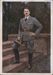 House of German Art, Munich, Portrait of Hitler in Field Grey Uniform Postcard