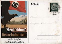 Propagnda, "Germany, Your Colonie! Become Members in the Reich Colonial League!" Postcard