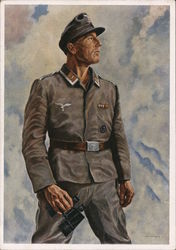 Art at the Front, Aircraft Observer w Binoculars in Uniform Postcard