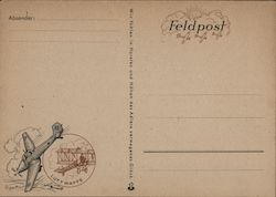 Luftwaffe, Air Force Feldpost, Fioghter Plane w Early Aircraft Postcard