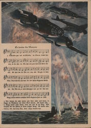 "The Motors Are Bumping", Airplanes in Attack on Enemy Ships Postcard