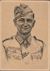 Recipient of the Knight's Cross, Uniform, Danzig, Gdansk Poland Postcard