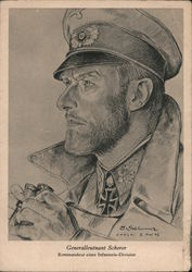 Recipient of the Knight's Cross, Uniform, Binoculars, Lieutenant General Postcard