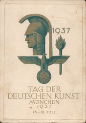 "Day of German Art, Munich", 1937, Classical Motif w Greek Soldier Postcard