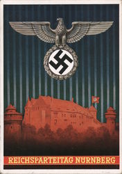 National Nazi Party Convention, Nuremberg, Nuernberg, Castle, Swastika and Eagle Postcard