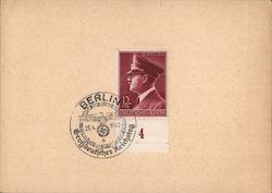 Postmark, Greater Germany National Nazi Party Convention, 1942, Hitler Stamp Postcard