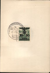 Horse Breeding Stamp, General Government of Poland Cancel Overlay Postcard