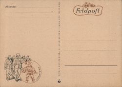 WWII German feldpost, Soldiers Mail, Sodliers and Medieval Knight Postcard