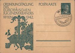 Founding Day of the League of European Youth, Vienna 1942 Postcard