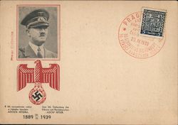 Protectorate of Bohemia and Moravia, PRAGUE, 1939 Hitler Portrait Postcard