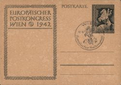 European Postal Congress, Vienna 1942 Austria Nazi Germany Postcard Postcard Postcard