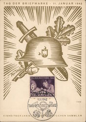 Day of the Stamp Collectors, 1942, Unified Organization for German Collectors Postcard