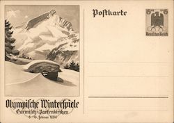 Winter Olympics, Garmisch-Partenkirchen, 1936, Alpine View Postcard