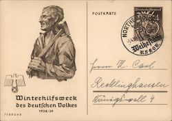 Man w Hammer, Winter Assistance Program of the German People, 1938/39 Postcard Postcard Postcard