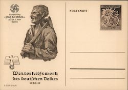 Worker w Hammer, Winter Assistance Program of the German People, 1938/39 Postcard