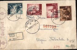 1941 Nazi Germany Cover Zagreb Croatia Postal History Cover