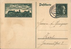 1938 German Postal Card Postcard