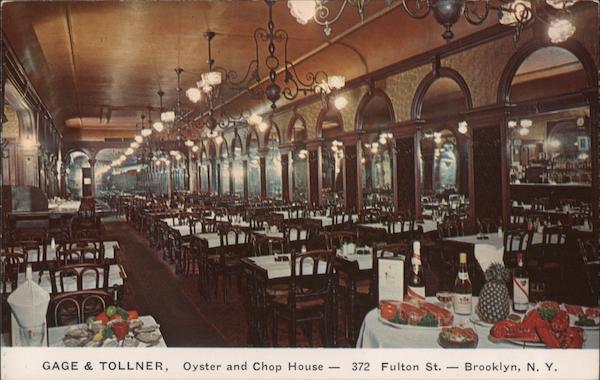 Gage & Tollner, Oyster and Chop House - Est. 1879 Brooklyn New York