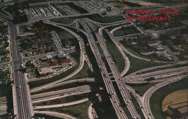 Famous Stack of Freeways Los Angeles California