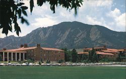 Baker Hall - Libby Hall - University of Colorado - Flatiron Mountains Postcard