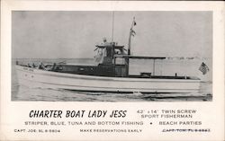 Charter Boat Lady Jess Brooklyn, NY Postcard Postcard Postcard
