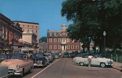 Washington Square, Old Colony House in Background Newport, RI Postcard Postcard Postcard