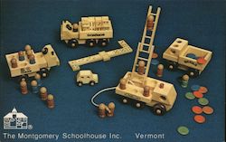 Wooden Toys - The Montgomery Schoolhouse Inc. Vermont Modern (1970's to Present) Postcard Postcard Postcard