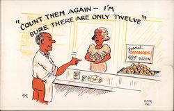 "Count them again - I'm sure there are only twelve" Postcard