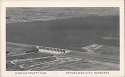 Harlan County Dam Republican City, NE Postcard Postcard Postcard