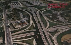 Famous "Stack" of Freeways Postcard