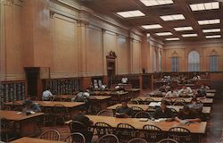 Main Reading Room - Walker Memorial Library - University of Arkansas Postcard