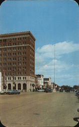 Broad Street, looking East - first National Bank Postcard