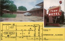 Town Motel Birmingham, AL Postcard Postcard Postcard