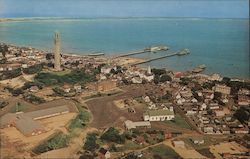 Aerial view of Provincetown and Pilgrim Memorial Monument Postcard