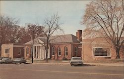 Mary Cheney Library on Main Street in Center Park Postcard