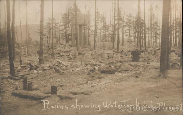 Ruins Showing Water Tank, Lake Pleasant Montague Massachusetts