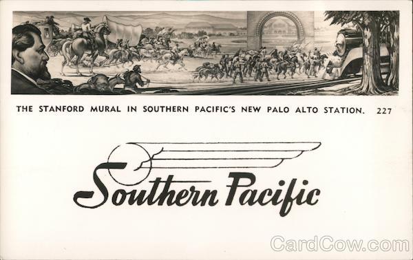 The Stanford Mural in Southern Pacific's New Palo Alto Station California
