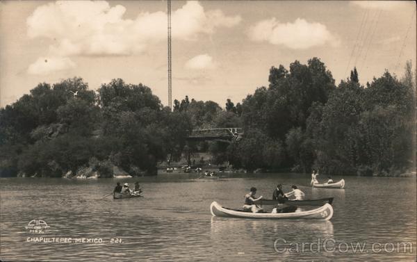 Canoeing Chapultepec Mexico