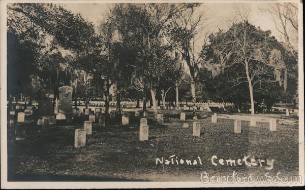 View of National Cemetery Beaufort South Carolina Marines