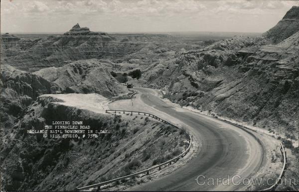 Looking Down the Pinnacle Road, Badlands National Monument Badlands National Park South Dakota