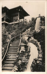 "Waterfall", Beautiful Japanese Garden Hollywood, CA Postcard Postcard Postcard