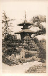 Japanese Pagoda, Beautiful Japanese Garden Hollywood, CA Postcard Postcard Postcard