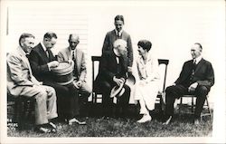 President Coolidge and Friends Postcard