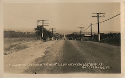 7 Mile St Reight from the West, US 30 Postcard