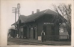 Merriam Station Train Depot Postcard